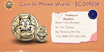 Launch of $COMEW on RAYDIUM DEX Marks a New Era in Tax-Free Cryptocurrency Trading
