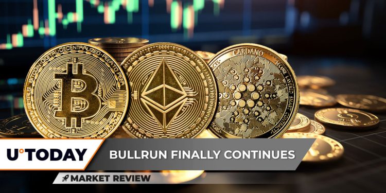Ethereum (ETH) Climbs Back Above $3,000, Massive $70,000 Bitcoin (BTC) Battle Ahead, Cardano (ADA) About to Face Its Biggest Test