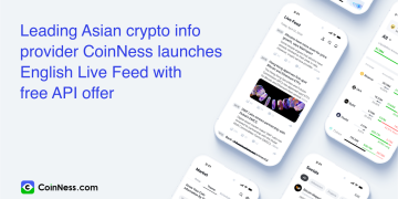 Leading Asian crypto info provider CoinNess launches English Live Feed with free API offer