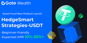 Gate.io Unveils HedgeSmart Strategies-USDT: 10% to 20% Annualized Yield with Principal Protection