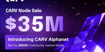 CARV Launches Alphanet: $35M Node Sale Propels Decentralization Milestone