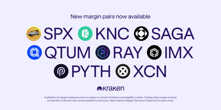 Expanded margin pairs available for SPX, KNC, SAGA, QTUM, RAY, IMX, PYTH and XCN!