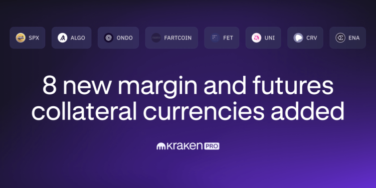 Announcing 8 new margin and futures collateral currencies on Kraken Pro