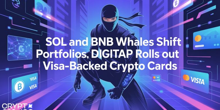 SOL and BNB Whales Shift Portfolios, Digitap Rolls Out Visa-Backed Crypto Cards