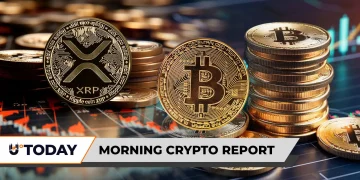 Morning Crypto Report: XRP Loses 89% in Fee Revenue, Satoshi Nakamoto Appears at New York Stock Exchange, Bitcoin Rockets 3,065% in Liquidation Imbalance