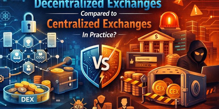 How Secure Are Decentralized Exchanges Compared to Centralized Exchanges in Practice?