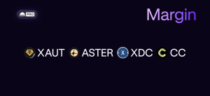 New assets and pairs available for margin trading: XAUT, ASTER, XDC, CC!