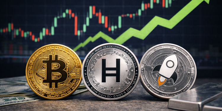 HBAR surges 15% and XLM gains 10% as Bitcoin reclaims $70K