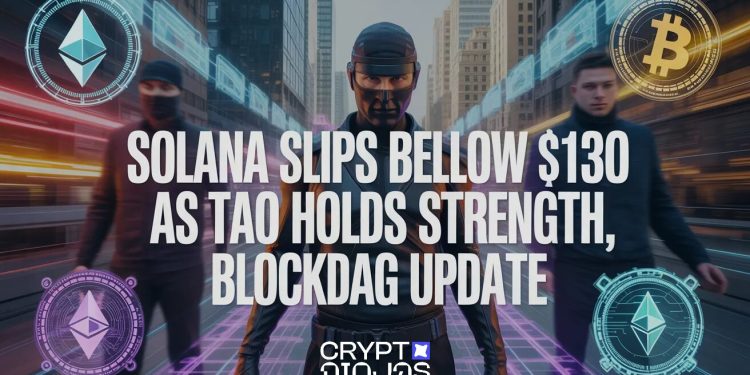 With Solana Falling Below $130 and TAO Showing Relative Strength, Attention Turns to BlockDAG’s Private Sale