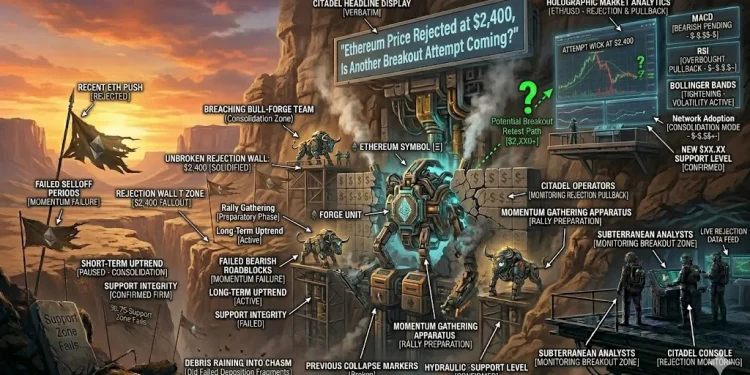 Ethereum Price Rejected at $2,400, Is Another Breakout Attempt Coming?