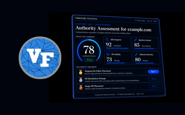 Visionary Financial Introduces AI Authority Builder, Combining AI Website Audits with a Digital PR Marketplace