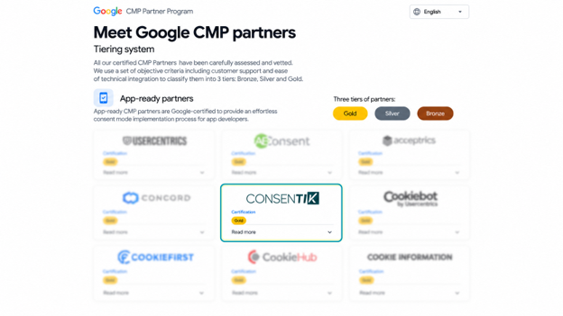 Consentik Becomes the First Gold-Tier CMP Partner in Asia in Google’s CMP Partner Program