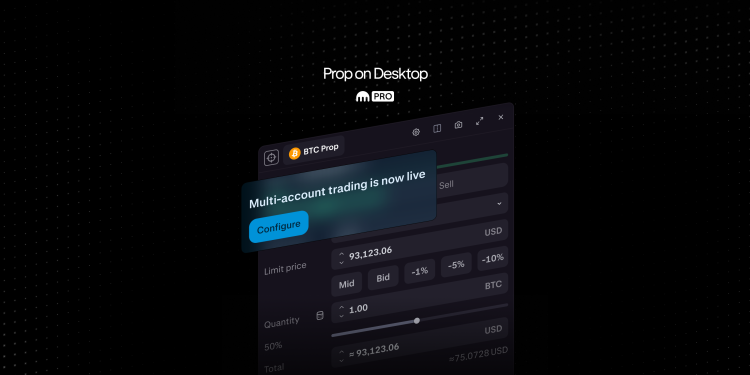 Multi-account trading for Kraken Prop is live on Kraken Desktop