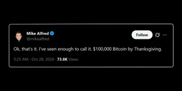 Bitcoin Price to $100,000 by Thanksgiving Says Popular Investor