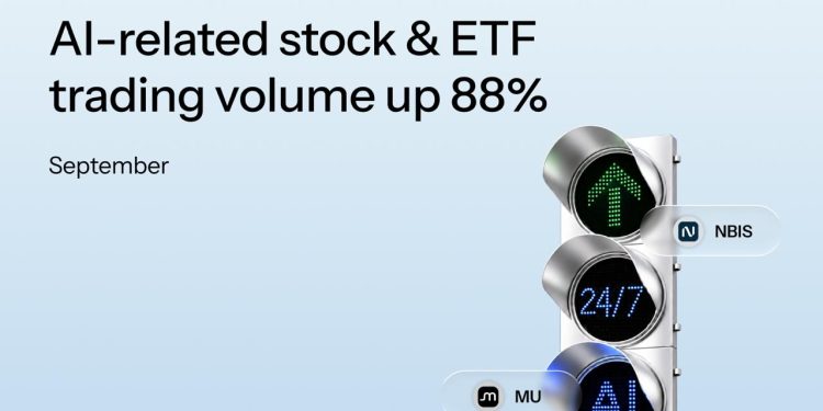 MEXC Reports 88% Growth in AI-Related Tokenized U.S. Stock and ETF Trading Volume in September, With Four Infrastructure Sectors Up Over 90%